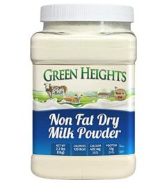Non Fat Dry Milk Powder - 3 Pounds / 1.36 Kilo Jar (42+ Servings) - Proudly Made in America - Healthy Nourishing Essentials by Green Heights 48 o