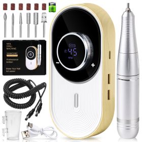 Nail Drill Machine - 4500RPM Nail Drills For Acrylic Nails Professional With 6 Drill Bits For Electric Nail File Manicure Pedicure Home Use (Option: Woodgrain)