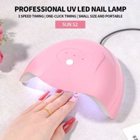LED Nail Lamp, Nail Dryer Gel Nail Polish Curing LED UV Light With 4 Timers Automatic Sensor LCD Display Professional Nail Art Tools Accessories (Option: SUN s2)