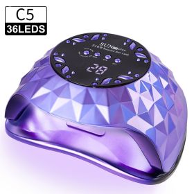 Nail Lamp, Nail Lamp Nail Dryer For All Gel Polish Fast Curing With 4 Timers Removable Base Large Space Automatic Nails Equipment (Option: Purple)