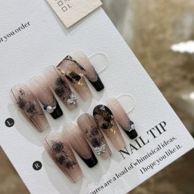 Handmade Long Camellia Girl Nail Tip (Option: Wear Armor Without Tools-L)